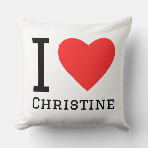 Cojín Decorativo Amo a Christine