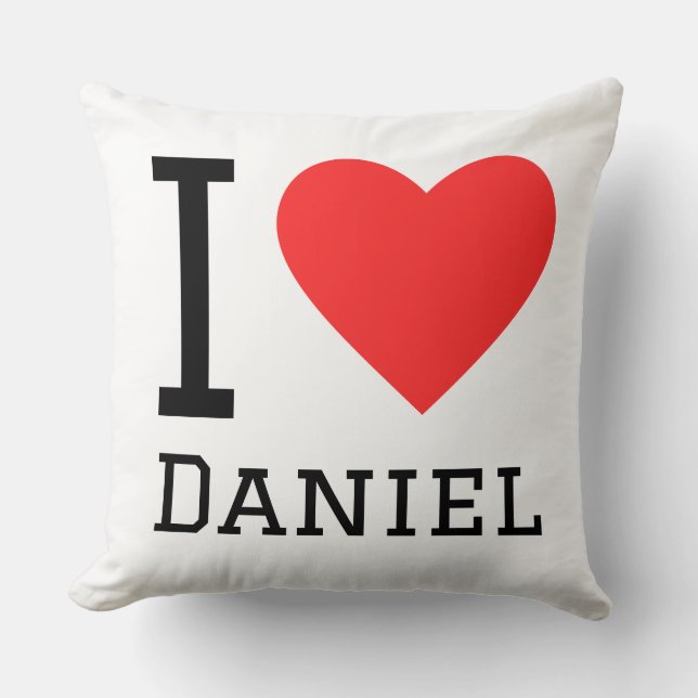 Cojín Decorativo Amo a daniel (Anverso)