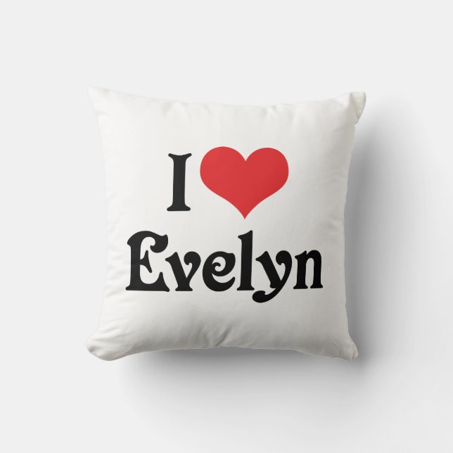 Cojín Decorativo Amo a Evelyn (Anverso)