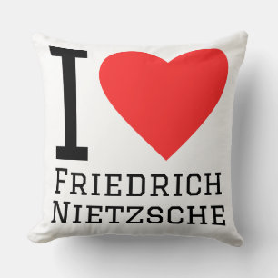 Cojín Decorativo Amo a Friedrich nietzsche
