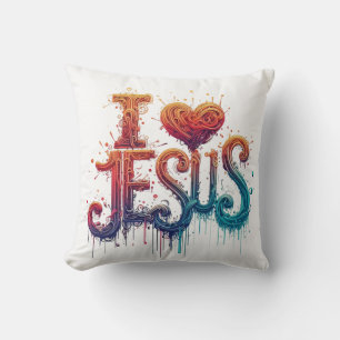 Cojín Decorativo Amo a Jesús #3