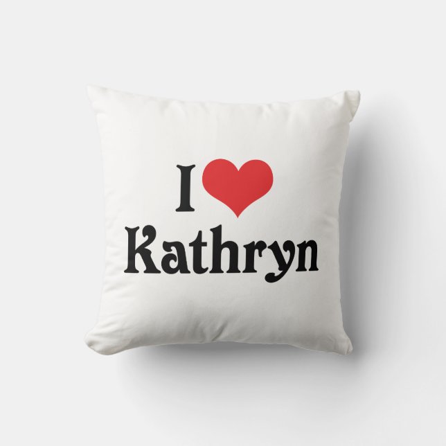 Cojín Decorativo Amo a Kathryn (Anverso)