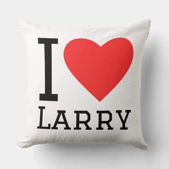 Cojín Decorativo Amo a larry (Anverso)