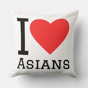 Cojín Decorativo Amo a los asiáticos