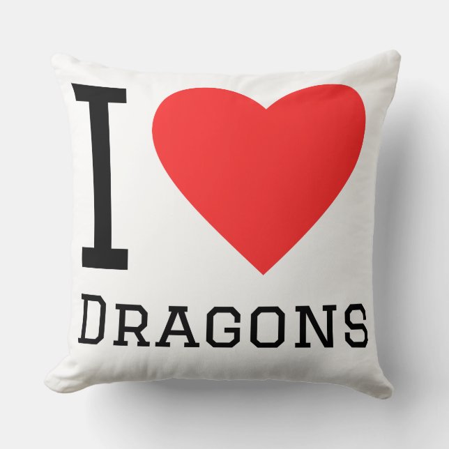 Cojín Decorativo Amo a los dragones (Anverso)