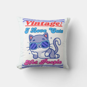 Cojín Decorativo Amo a los gatos, no a la gente