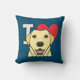 Cojín Decorativo Amo a los labradores