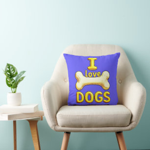 COJÍN DECORATIVO AMO A LOS PERROS