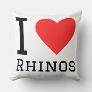 Cojín Decorativo Amo a los rinocerontes