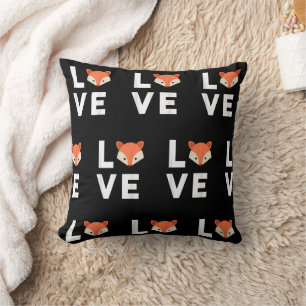 Cojín Decorativo Amo a los zorros lindo Fox Funny Fox Love Animal F