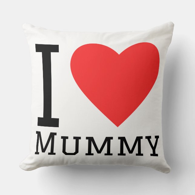 Cojín Decorativo Amo a mamá  (Anverso)