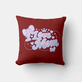 Cojín Decorativo Amo a Mamá – Diseño Kawaii Pastel