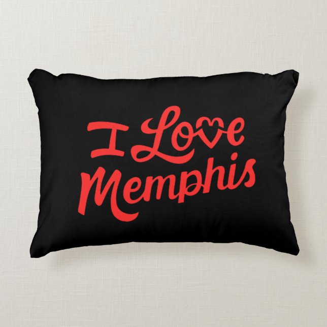 Cojín Decorativo Amo a Memphis (Anverso)