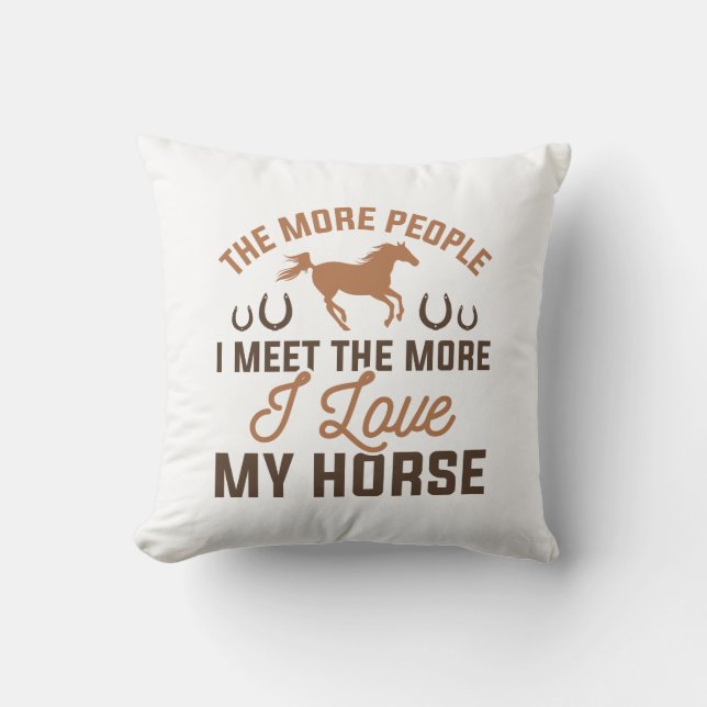 Cojín Decorativo Amo a mi caballo (Anverso)