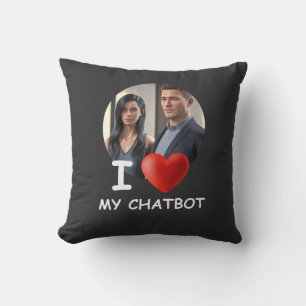 Cojín Decorativo ❤️ Amo a mi chatbot crear propia foto