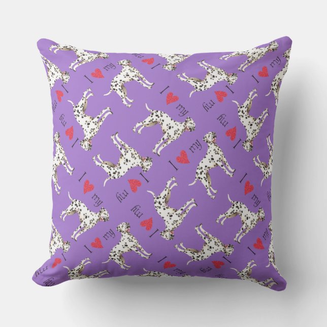 Cojín Decorativo Amo a mi Dalmacia (Anverso)