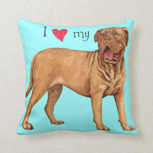 Cojín Decorativo Amo a mi Dogue de Bordeaux