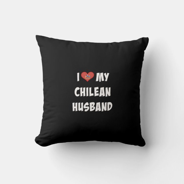 Cojín Decorativo Amo a mi esposo chileno (Anverso)