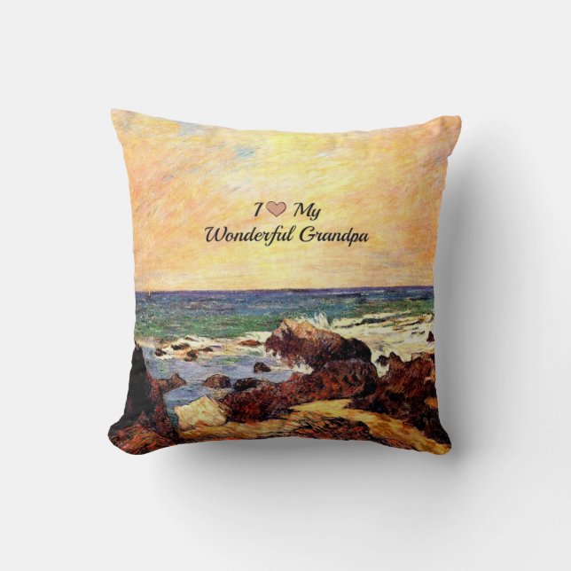 Cojín Decorativo Amo A Mi Maravilloso Abuelo (Anverso)
