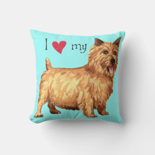 Cojín Decorativo Amo a mi Norwich Terrier