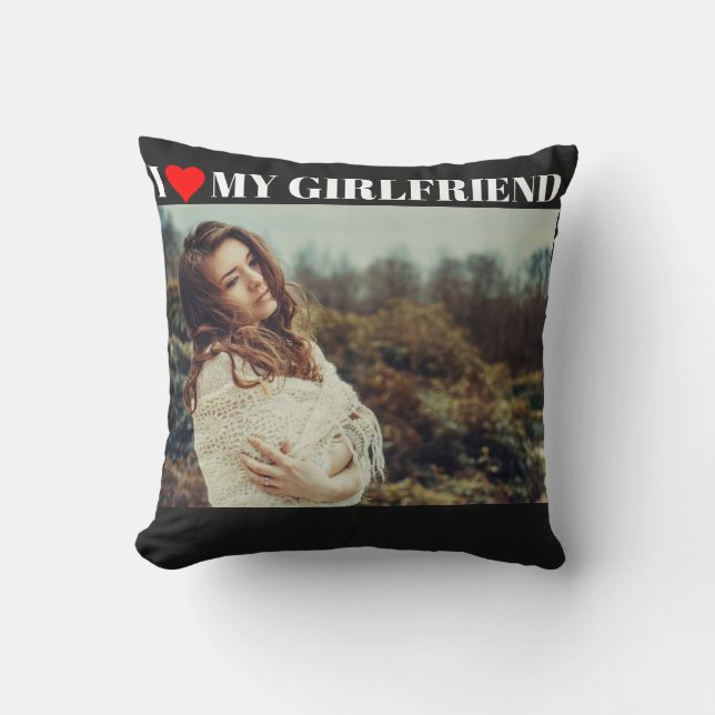 Cojín Decorativo Amo A Mi Novia Personalizada  (Anverso)