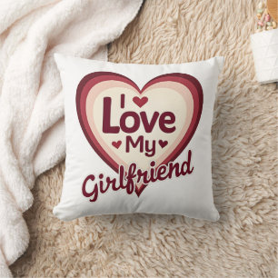 Cojín Decorativo Amo a mi novia personalizado