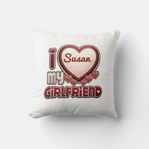Cojín Decorativo Amo a mi novia personalizado