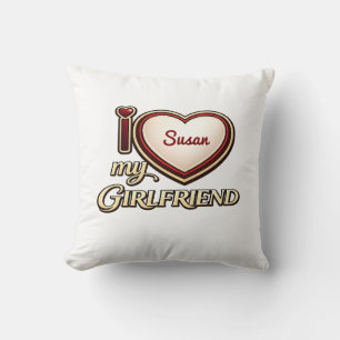 Cojín Decorativo Amo a mi novia personalizado