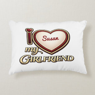 Cojín Decorativo Amo a mi novia personalizado