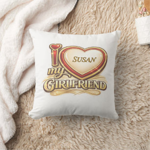Cojín Decorativo Amo a mi novia personalizado
