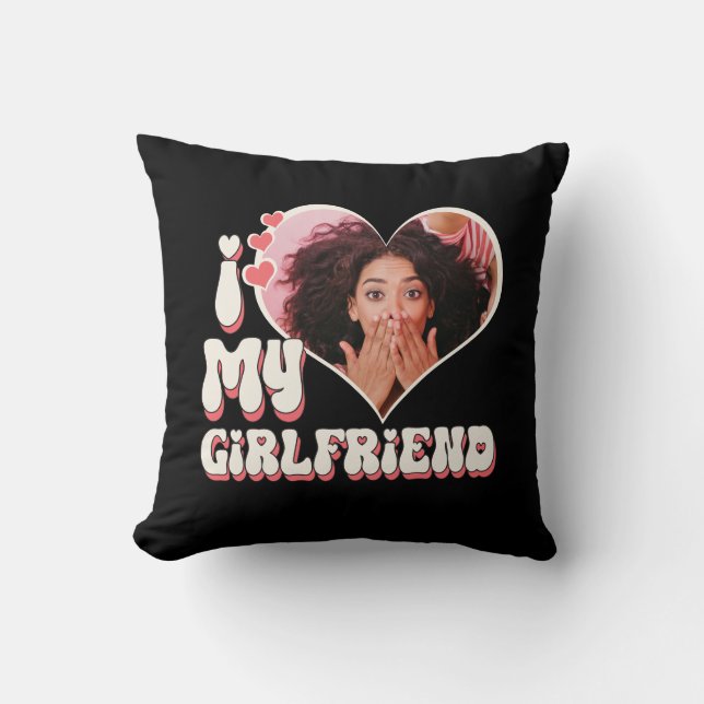 Cojín Decorativo Amo a mi novia Personalizado Funny (Anverso)