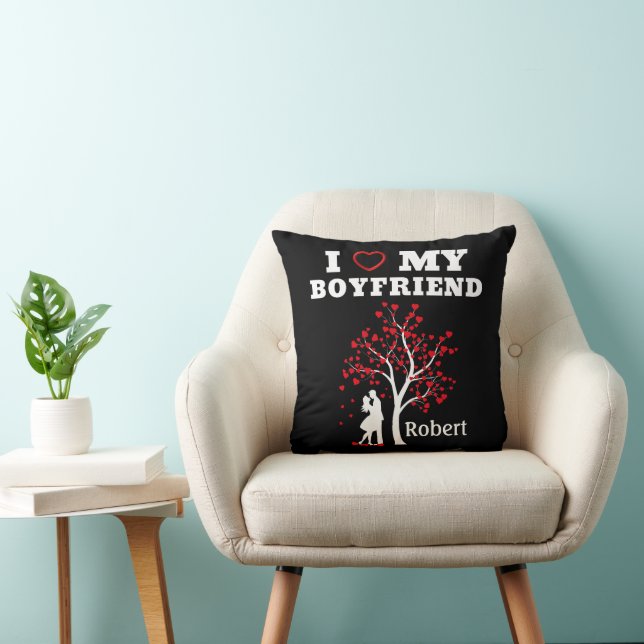 Cojín Decorativo Amo a mi novio (Silla)