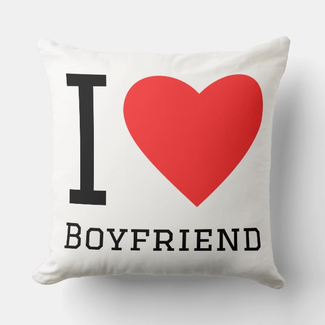 Cojín Decorativo Amo a mi novio (Anverso)