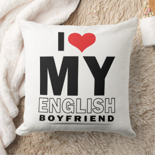 Cojín Decorativo Amo a mi novio inglés