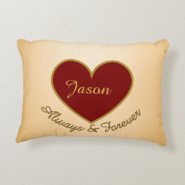 Cojín Decorativo Amo a mi novio personalizado
