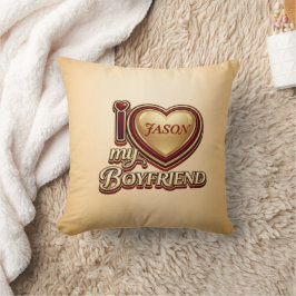 Cojín Decorativo Amo a mi novio personalizado