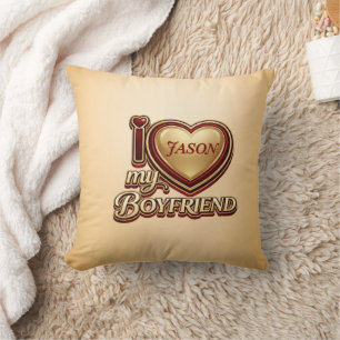 Cojín Decorativo Amo a mi novio personalizado