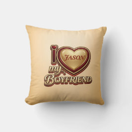 Cojín Decorativo Amo a mi novio personalizado