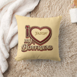Cojín Decorativo Amo a mi novio personalizado