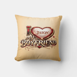 Cojín Decorativo Amo a mi novio personalizado