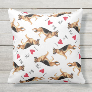 Cojín Decorativo Amo a mi pastor alemán