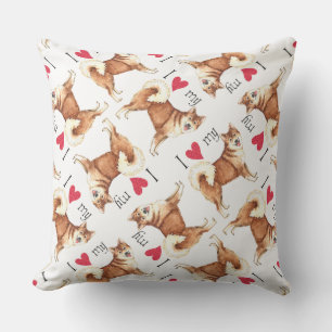 Cojín Decorativo Amo a mi perro pastor islandés