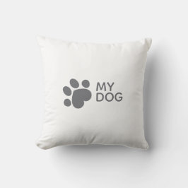 Cojín Decorativo Amo a mi perro Throw Pillow