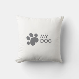 Cojín Decorativo Amo a mi perro Throw Pillow