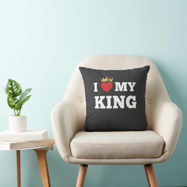 Cojín Decorativo Amo a mi rey  (Silla)