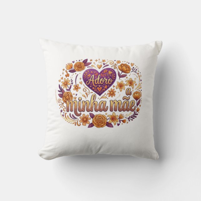Cojín Decorativo Amo a minha mãe, (Anverso)