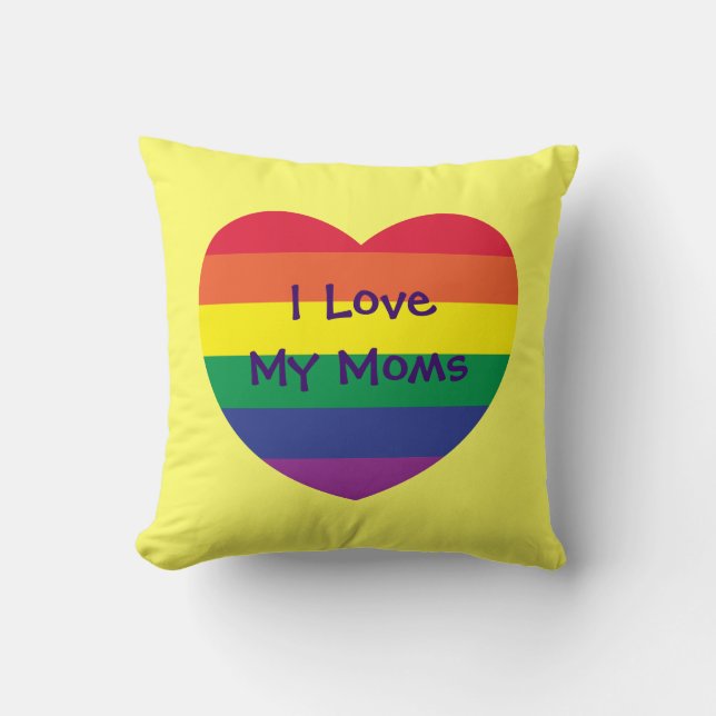 Cojín Decorativo Amo a mis madres (Anverso)
