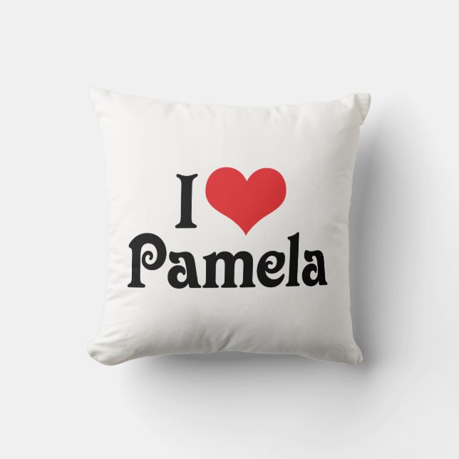 Cojín Decorativo Amo a Pamela (Anverso)