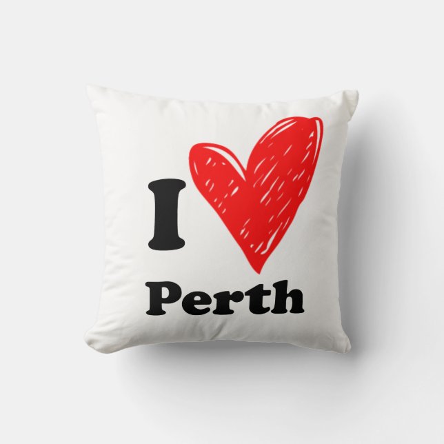 Cojín Decorativo Amo a Perth (Anverso)