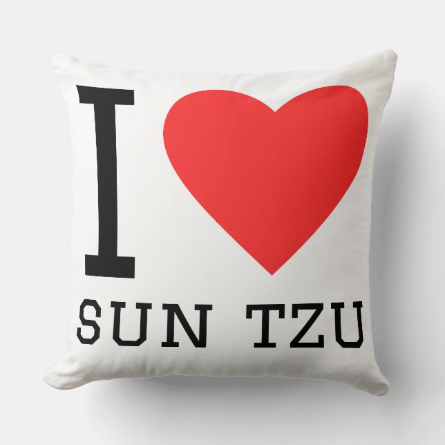Cojín Decorativo Amo a Sun Tzu (Anverso)